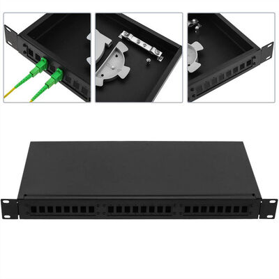 Sabit Raf Montajlı ODF Fiber Optik Bağlantı Paneli Adaptör panelli 1U 12 Bağlantı Noktası