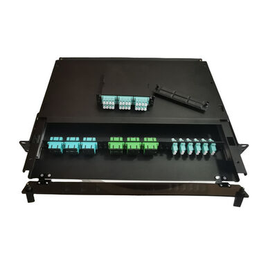 19" LC Fiber Bağlantı Paneli MTP MPO 1U Metal Fiber Sonlandırma Kutusu