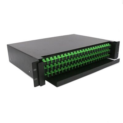 19 İnç 2U Raf Montaj Muhafazası ODF 72 Çekirdek Fiber Bağlantı Paneli Sürgülü Tip