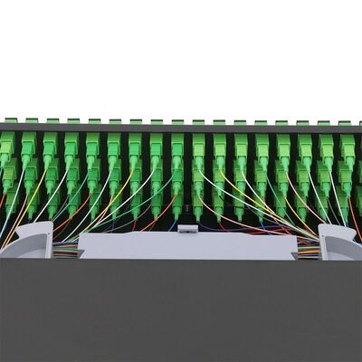 19 İnç 2U Raf Montaj Muhafazası ODF 72 Çekirdek Fiber Bağlantı Paneli Sürgülü Tip