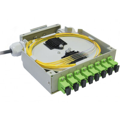 8 Fiber Sc/Apc Fiber Optik Din Ray Terminal Kutusu Gri Soğuk Haddelenmiş Çelik
