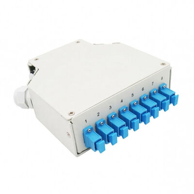 Sc / Upc Adaptörlü Singemode Pigtailler ile 8 Bağlantı Noktalı Din Ray Monteli Fiber Optik Din Ray Terminal Kutusu