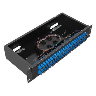 2U Fiber Optik Dağıtım Paneli Kutusu Muhafazası Raf Montajlı Fc Adaptörü