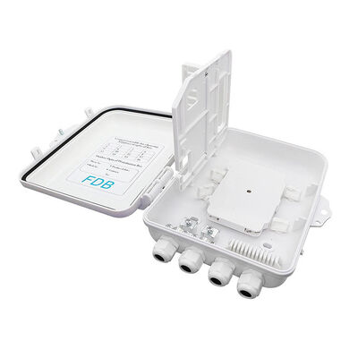 SC 1x8 PLC Fiber Optik Bölücü Kutusu IP65 12 Çekirdek Duvara Monte