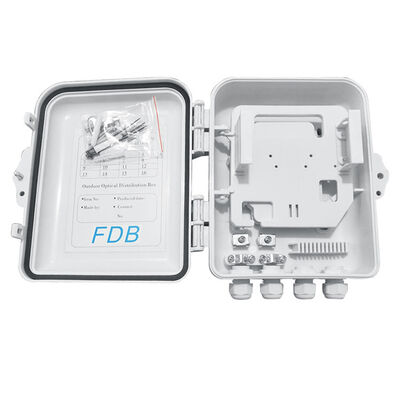 SC 1x8 PLC Fiber Optik Bölücü Kutusu IP65 12 Çekirdek Duvara Monte