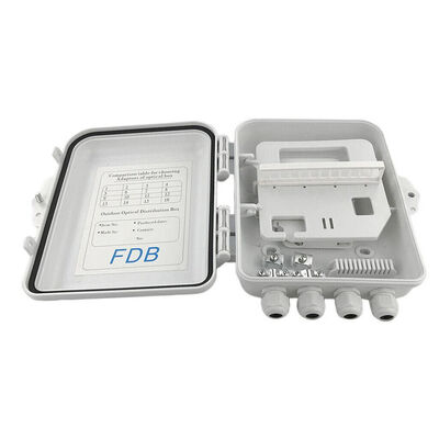 SC 1x8 PLC Fiber Optik Bölücü Kutusu IP65 12 Çekirdek Duvara Monte