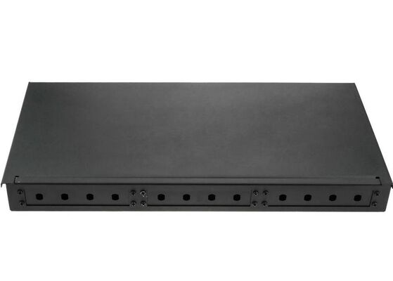 19" Raf Montajlı Fiber Bağlantı Paneli ST Adaptörü 1U Fiber Muhafaza 12 Çekirdek