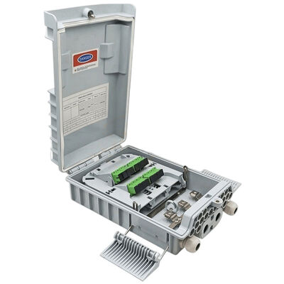 SM / MM Fiber Optik Bölücü Kutusu Açık Gri 1x8 PLC Bölücü