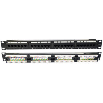 1U Boş Keystone Patch Panel Korumasız 24 Bağlantı Noktalı CAT5E Patch Panel