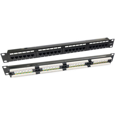 1U Boş Keystone Patch Panel Korumasız 24 Bağlantı Noktalı CAT5E Patch Panel
