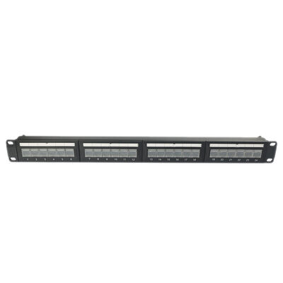 1U 24 Bağlantı Noktalı Keystone Korumasız Bağlantı Paneli Keystone RJ45 Toz Korumalı