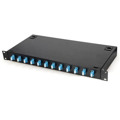 Metal Raf Montajlı Bağlantı Paneli 12 LC Dubleks Bağlayıcı FTTH Sonlandırma Kutusu