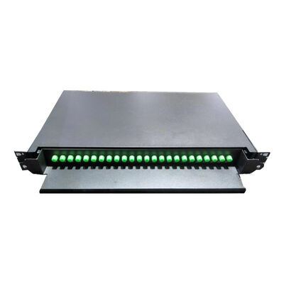 24C FC APC Fiber Count Optical Patch Panel G652D / G657A1 Fiber için