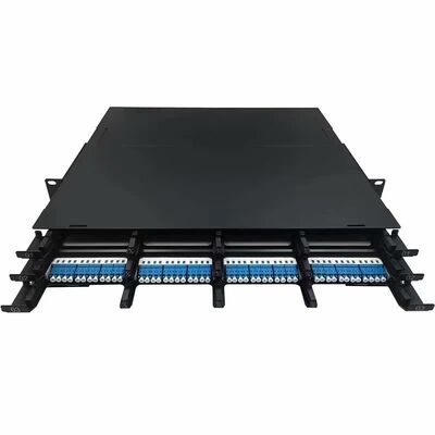 1U 144 çekirdekler MTP MPO -LC Patch panel ODF Şasi kabı 12 kaset için kaydırıcı tip