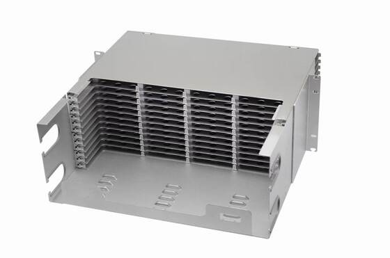 4U 576 çekirdekler MTP MPO -LC Patch panel ODF Şasi kabı 48 kaset için kaydırıcı tip