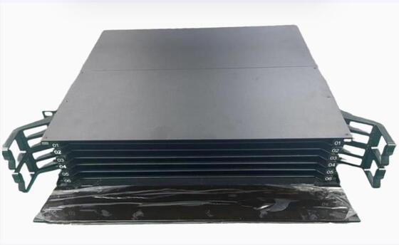 1U 144 çekirdekler MTP MPO -LC Patch panel ODF Şasi kabı 12 kaset için kaydırıcı tip